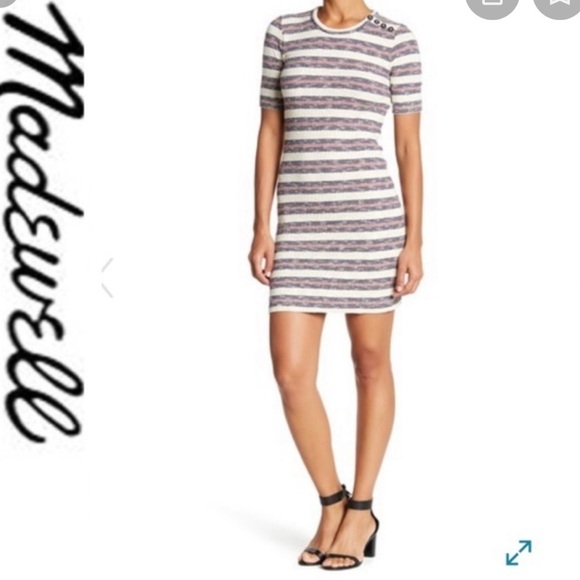 𝅺MADEWELL short sleeve mini stripe mini dress - Picture 9 of 12